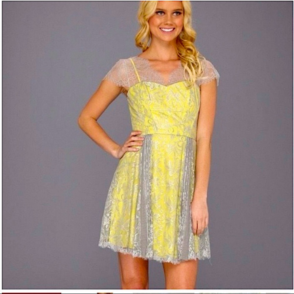 BCBGMaxAzria || Mini Lace Cocktail Dress
